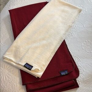 Patagonia Cream and Red Scarves